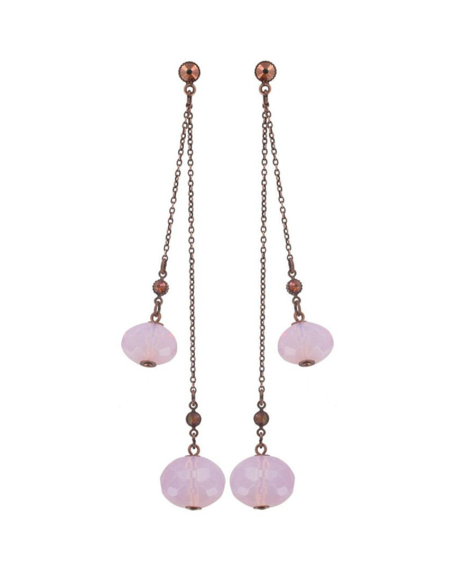 Серьги Pink Teardrops Falling