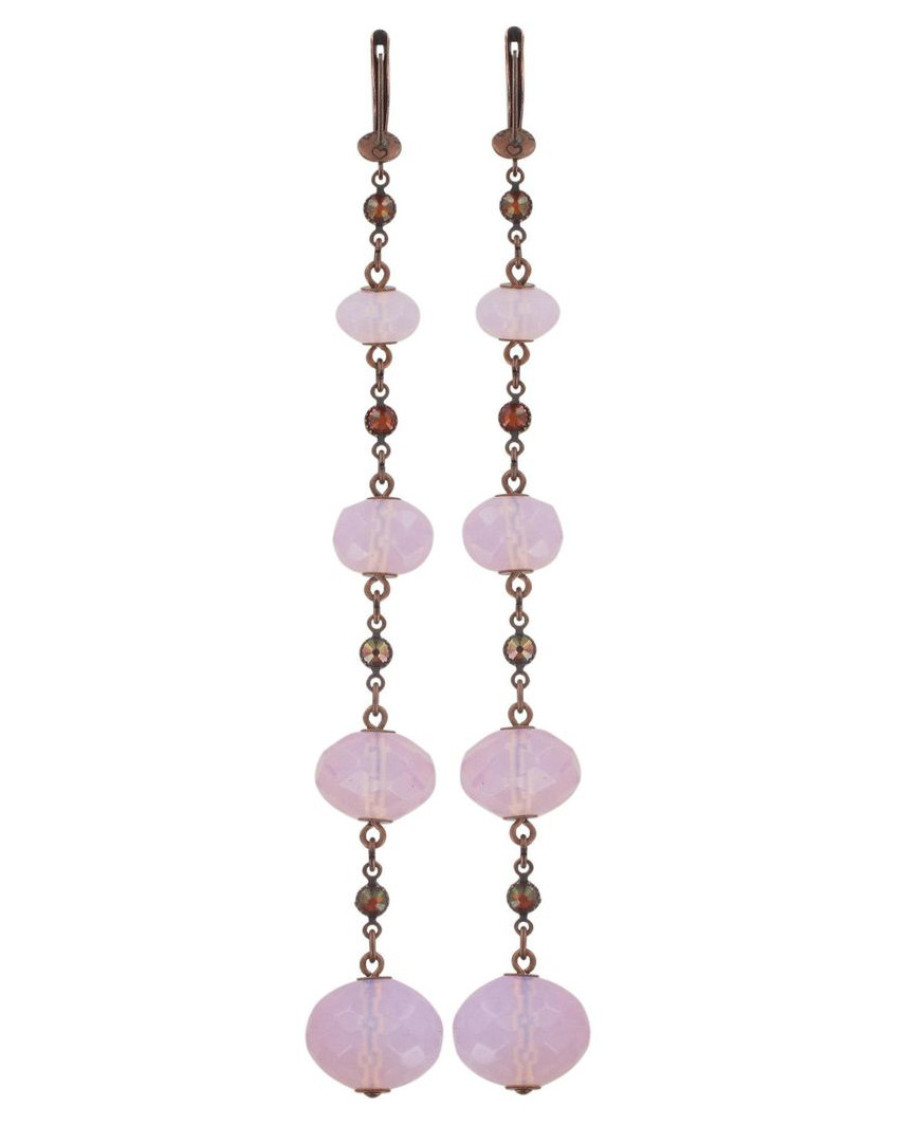 Серьги Pink Teardrops Falling