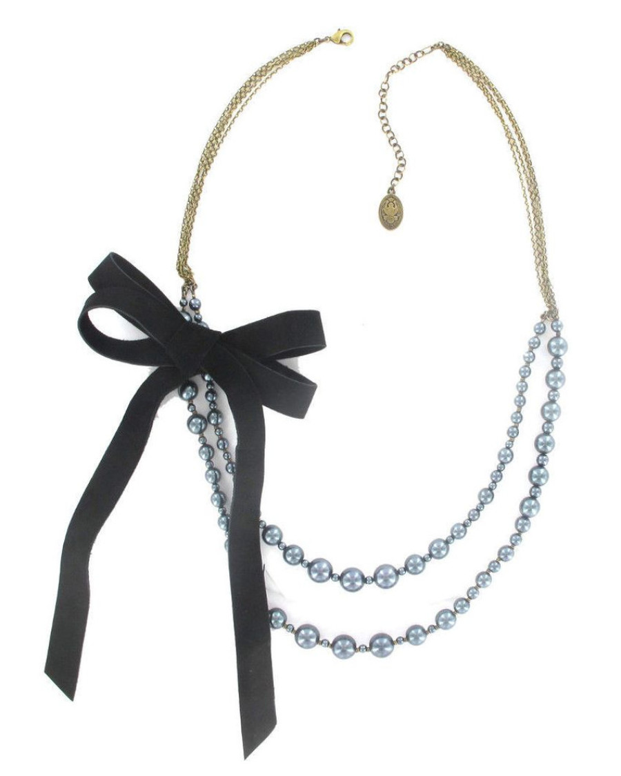 Колье Pearls and Leather