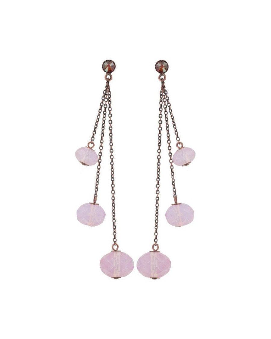 Серьги Pink Teardrops Falling