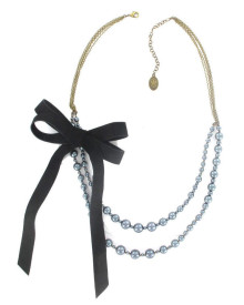 Колье Pearls and Leather