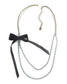 Колье Pearls and Leather